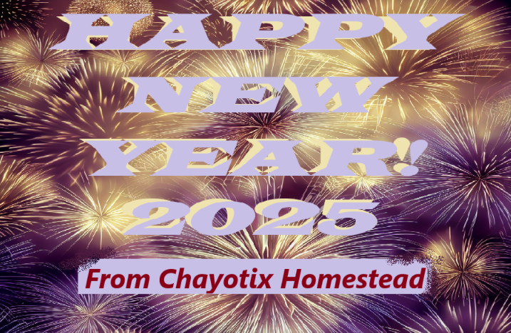 Happy New Year from Chayotix Homestead!